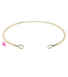 Base Bracciale Aperto con due Anellini colore Oro