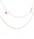 Collana Palline Diamantata 1,2 mm Lunghezza 45 cm Argento 925 Oro