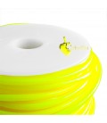 Cordoncino PVC Giallo Fluo 4 mm Forato (1 metro)