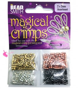 Magical Crimps Beadsmith® Schiaccini Tubolari 2 mm Assortiti