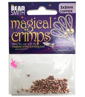 Magical Crimps Beadsmith® Schiaccini Tubolari 2 mm Oro Rosa