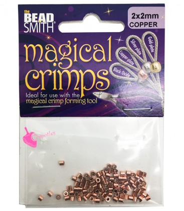 Magical Crimps Beadsmith® Schiaccini Tubolari 2 mm Rame-Oro Rosa