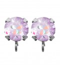 Base Orecchini a Perno con Chaton Swarovski Crystal Lavender Delite SS39 8 mm