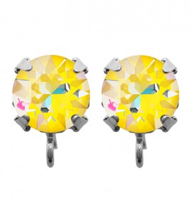 Base Orecchini a Perno con Chaton Swarovski Crystal Sunshine Delite SS39 8 mm