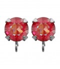 Base Orecchini a Perno con Chaton Swarovski Crystal Royal Red Delite SS39 8 mm