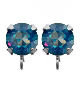 Base Orecchini a Perno con Chaton Crystal Royal Blue Delite SS39 8 mm