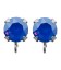 Base Orecchini a Perno con Chaton Swarovski Crystal Royal Blue Delite SS39 8 mm