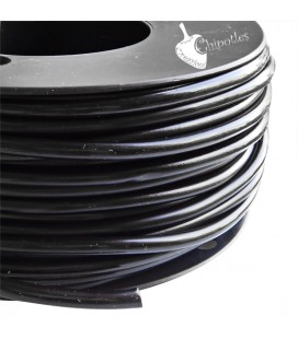 Cordoncino PVC 4 mm Forato colore Nero Opaco (1 metro)