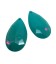 Ciondolo Goccia Resina 39x24 mm Verde Smeraldo