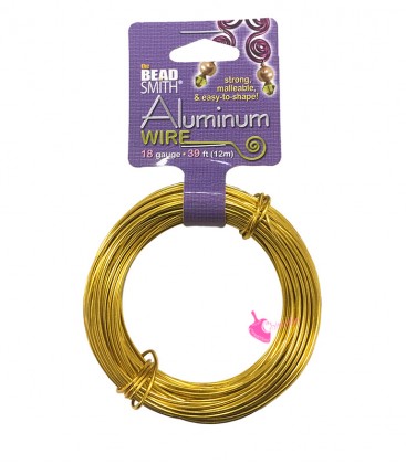 Filo Alluminio Beadsmith® 18 gauge 1,2 mm Oro