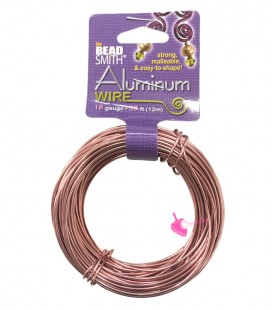 Filo Alluminio Beadsmith® 18 gauge 1,2 mm Oro Rosa (12 metri)