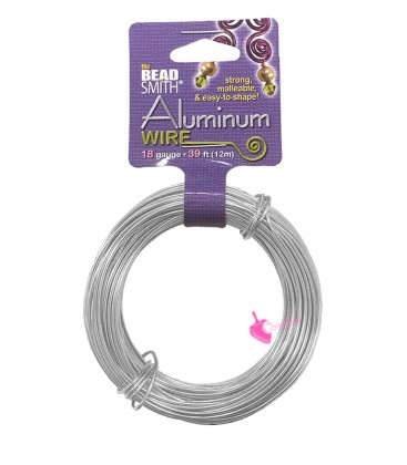 Filo Alluminio Beadsmith® 18 gauge 1,2 mm Argento (12 metri)