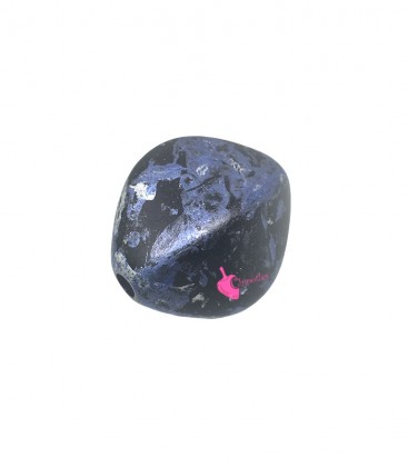 Perla Scudo Resina 30x27 mm Blu Scuro e Azzurro Metallizzato