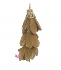 Nappina a Fiore 40 mm colore Beige (3 pezzi uniti da un anellino)