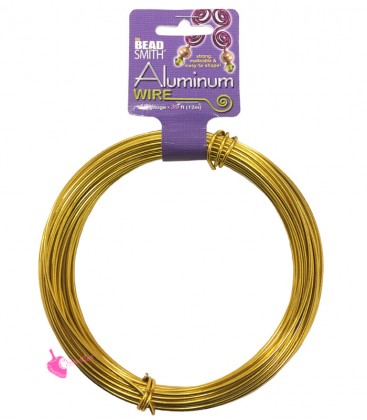 Filo Alluminio Beadsmith® 12 gauge 2 mm Oro