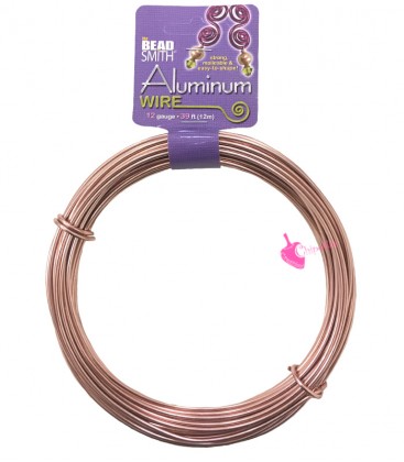 Filo Alluminio Beadsmith® 12 gauge 2 mm Oro Rosa