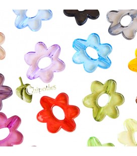 Perle Miste Fiore 6 Petali 26x29x4 mm (5 pezzi)