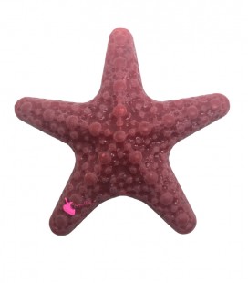 Perla Stella Marina Grande Resina 50x52 mm Rosso Scuro