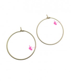 Cerchi per Orecchini 25 mm Oro Opaco (1 paio)