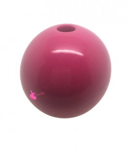 Perla Tonda Resina 30 mm (foro 5,5 mm) Rosa Scuro