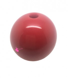 Perla Tonda Resina 25 mm (foro 5,5 mm) Rosso