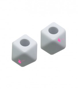 Perla Sfaccettata Resina 16x20 mm (foro 5,8 mm) colore Bianco