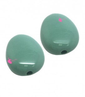 Perla Confetto Resina 30x23 mm Verde Giada