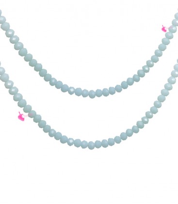 Filo Rondelle 4 mm Mezzo Cristallo Powder Blue