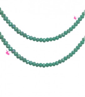 Filo Rondelle 4 mm Mezzo Cristallo Silky Sage AB Opal