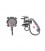 Clip per Orecchini con Castone 8 mm e Anellino per Chaton SS39 Rodio (1 paio)