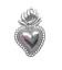 Ciondolo Cuore Sacro 40x25 mm Argento