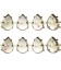 Catena con 9 Castoni Goccia 4320 18x13 mm colore Oro (14 cm)