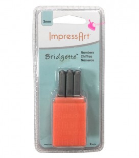 Set Numeri per Incisioni Metal Stamps Bridgette 3 mm ImpressArt®