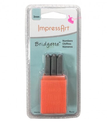 Set Numeri per Incisioni Metal Stamps Bridgette 3 mm ImpressArt®