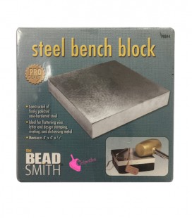 Steel Bench Block Piano di Lavoro in Acciaio 10x10 cm Beadsmith®