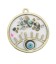 Ciondolo Medaglia con Occhio Turco 39x35 mm