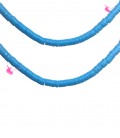 Filo Rondelle Heishi 6x1 mm Pasta Polimerica Azzurro