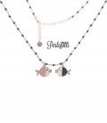 Collana Pesci in Amore con Zirconi Argento 925 Rosé