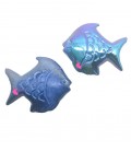 Perle Pesce Resina 30x26 mm Blu Perlato