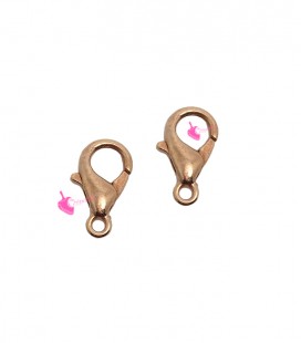 Moschettone 10 mm colore Oro Rosa (10 pezzi)