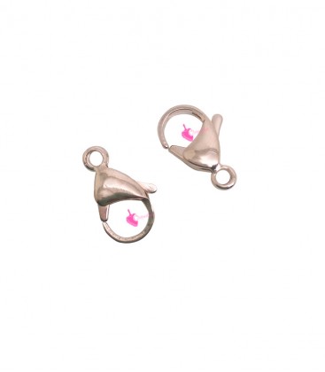 Moschettone 10 mm colore Oro Rosa Acciaio Inossidabile (10 pezzi)