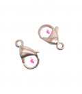 Moschettone 15 mm colore Oro Rosa Acciaio Inossidabile