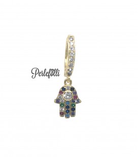 Cerchietto Mano di Fatima con Zirconi Multicolor