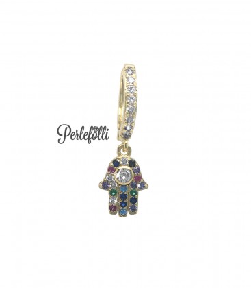 Cerchietto Mano di Fatima con Zirconi Multicolor