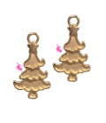 Ciondolo Albero di Natale 19x11 mm colore Oro