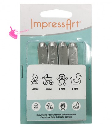 Set Baby Pack per Incisioni Metal Stamps 6 mm ImpressArt®