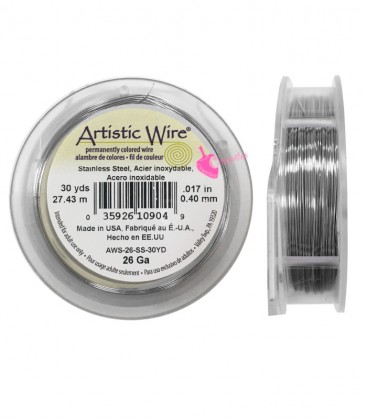 Filo Acciaio Inossidabile Artistic Wire .017" (0,40 mm) 27,43 metri