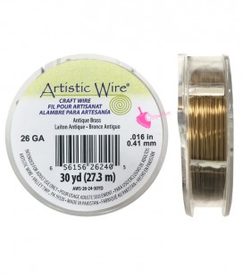 Filo Rame Ottone Antico Artistic Wire .016" (0,41 mm) 27,3 metri