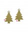 Ciondolo Albero di Natale 16x11 mm colore Oro