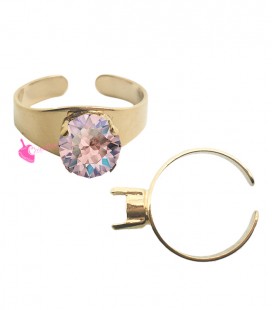 Base Anello con Castone per Chaton SWAROVSKI® SS39 colore Oro Esempio